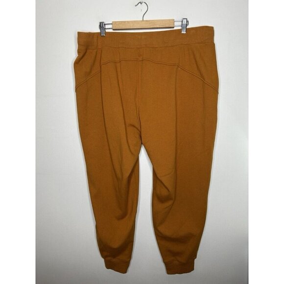 Athleta Triumph Joggers Sweat Pants Orange Zippers Pockets Size 2X - Picture 6 of 12